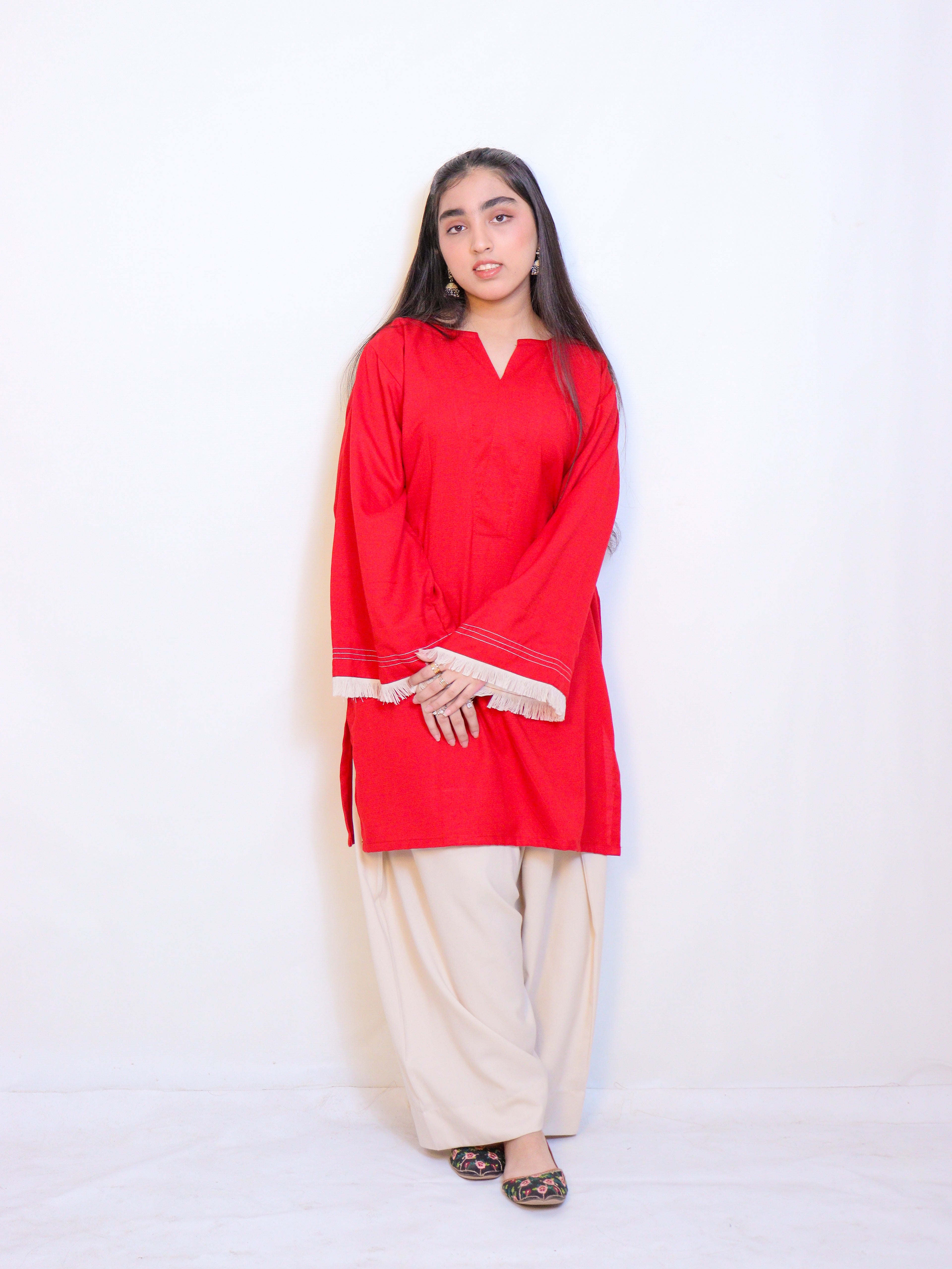 Red & Cream Coord Set